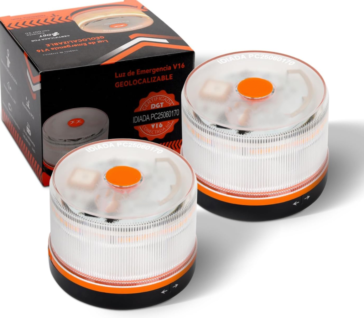 DF Luz de Emergencia V16 DGT 3.0 – Aprobada 2026, Magnética IP54 – Cumple con la Normativa 2026.